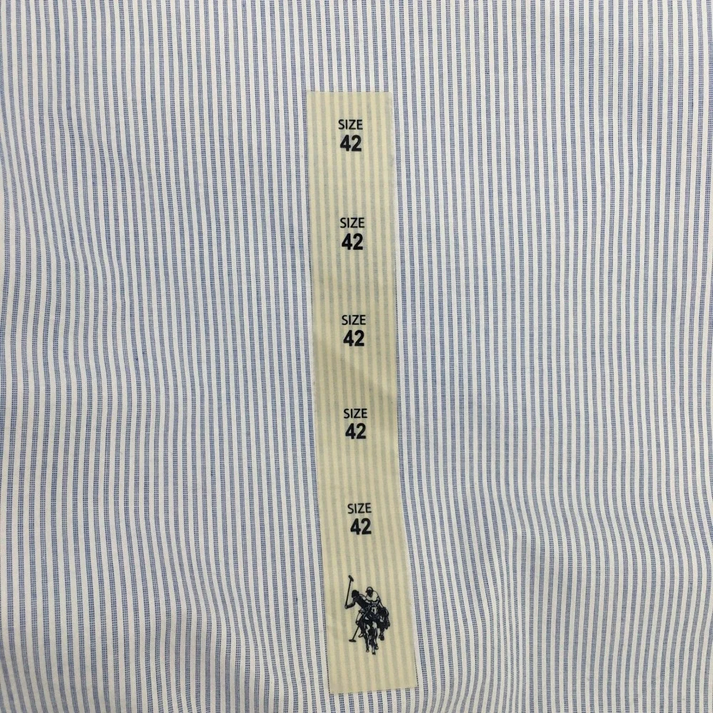 U.S. Polo Assn. Shorts Mens 42 Blue White Striped Seersucker Cotton 111024522GD